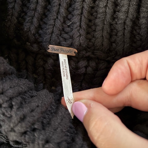 Free People Charcoal Knit Sweater - Picture 6 of 10